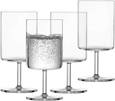 Schott Zwiesel Modo Water Glass (Set of 4), Versatile Glasses with Modern Design, Dishwasher Safe Tritan Crystal Glasses, Made in Germany (Item No. 119902)
