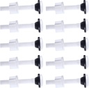 Plastic Toilet Seat Hinge Bolts and Nuts with Washers for Mount Toilet Seat Hinges(10 Packs)