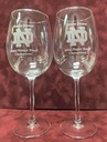 Notre Dame Fighting Irish set of 2 19 oz heavy duty wine glasses/water goblets - 2025 Orange Bowl and 2025 Sugar Bowl champions