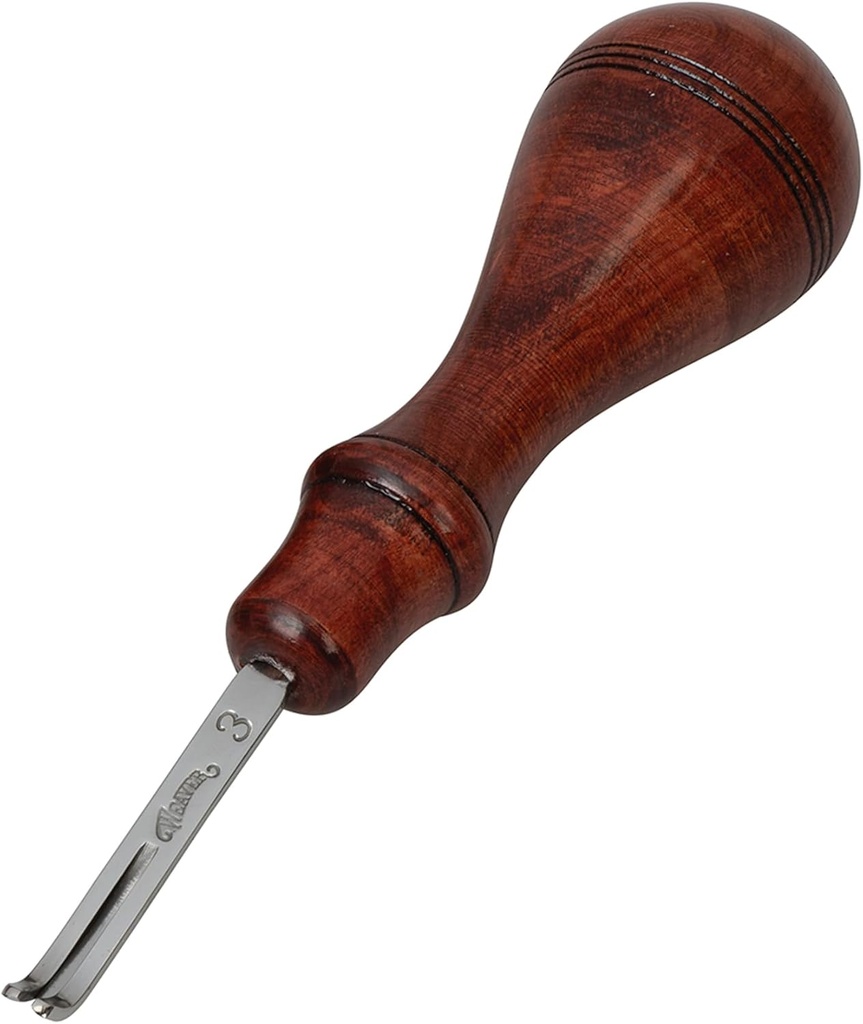 Weaver Leather Supply Leather Edger, Edge Beveler with Angled Tip for Refined Finish, Beveling Tools for Belts, Straps, and DIY Projects