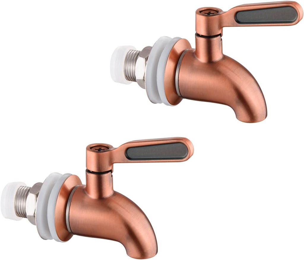 2 Pack Stainless Steel Replacement Spigot for Beverage Dispenser,Metal spout for Beverage Dispenser Carafe,Water Dispenser Replacement Faucet