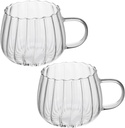 2pcs Clear Glass Mugs Transparent Drinking Cups with Handle for Coffee Tea Elegant and Practical for Parties and Daily Use