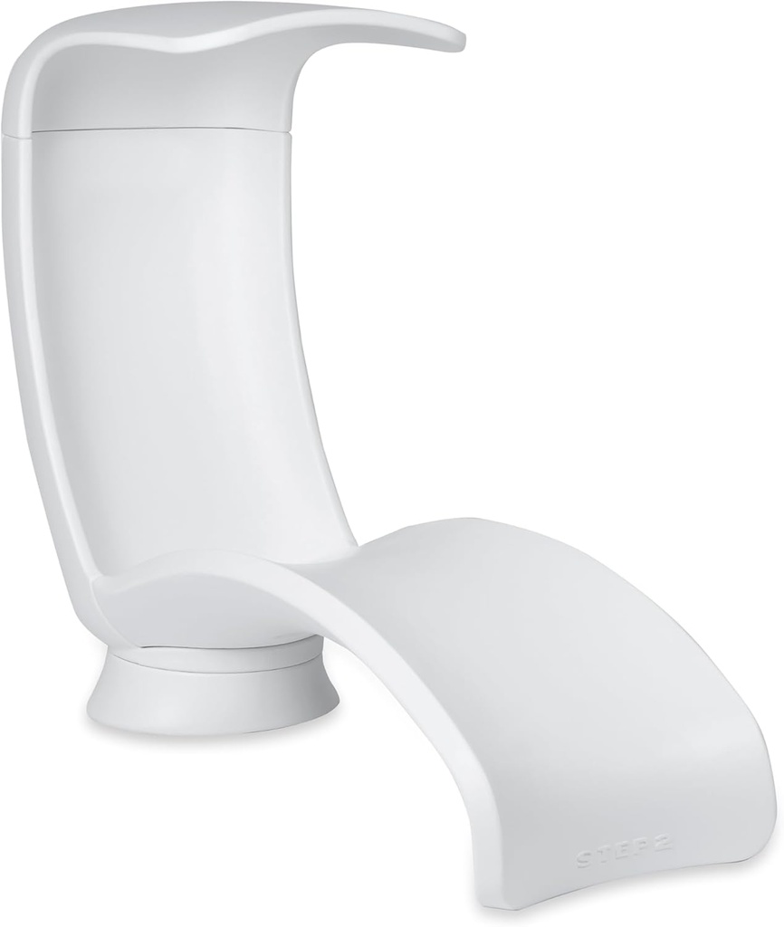 Step2 Mondello Lounger with Removable Shade, Stylish Poolside Lounger, Fade-Resistant, Waterproof Patio Furniture for Sun Shelf, Use in Pools up to 15-Inches of Water, Weighted, White