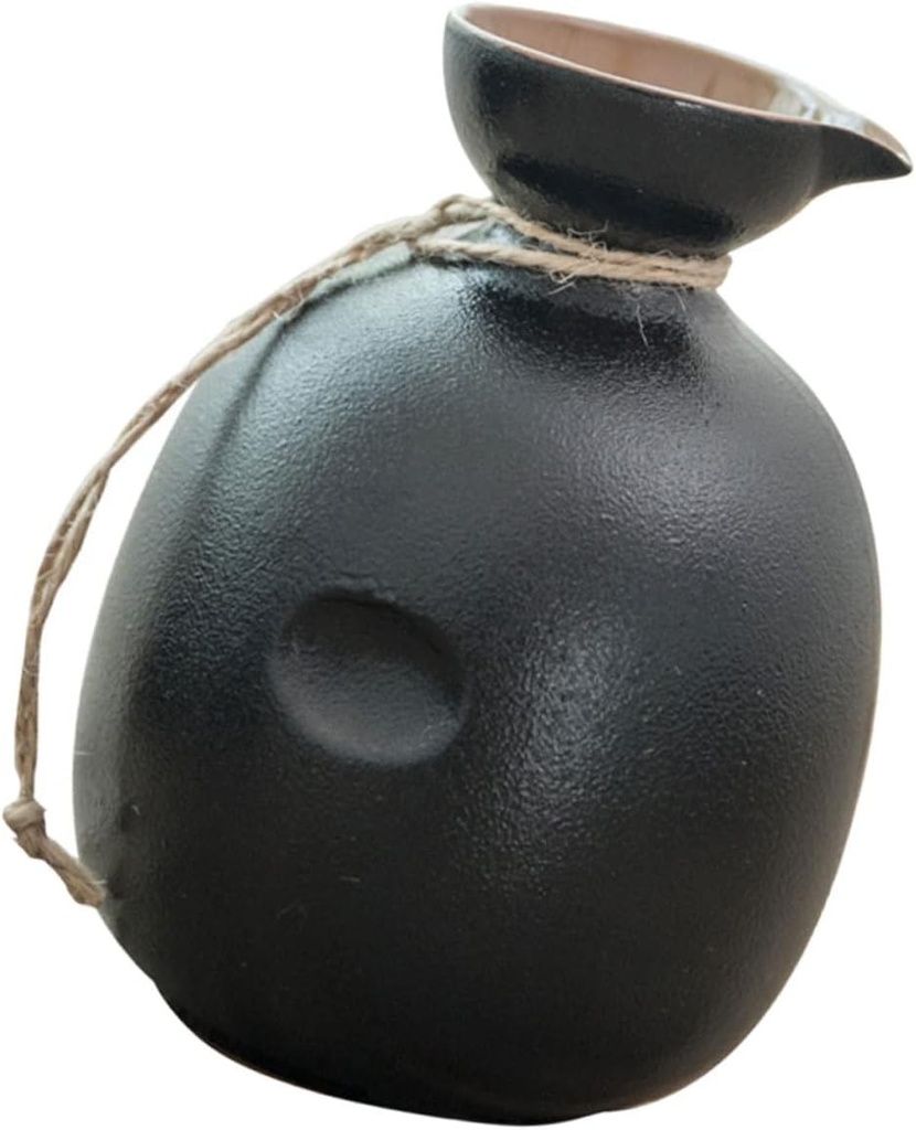 Luxshiny Japanese Style Ceramic Wine Pot Sake Kettle Wine Storage Holder Rustic Flask for Household Use Traditional Tasteless Reusable Saki Cup Carafe Gift