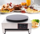 1700W Commercial Electric Crepe Maker 110V 16" Pancake Baking Machine Non-Stick Electric Crepe Pan Single Hotplate Adjustable Temperature 50-300℃(122-572℉) for Tortilla