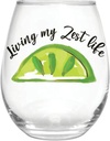 Evergreen 17 OZ Stemless Glass w/Box, Living my Zest Life