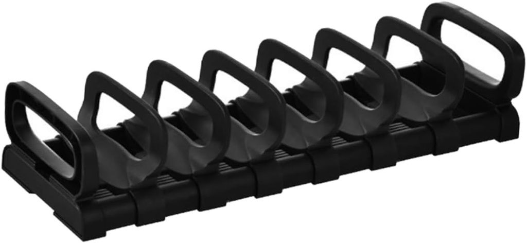 Adjustable Compartment Black Dish Drying Rack with Drainage for Kitchen Countertop Non Slip Base Plate and Bowl Organizer Sturdy Multi Functional Storage Stand for Cabinets