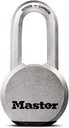 Master Lock Magnum Heavy Duty Solid Steel Silver Padlock with Key, Cut Resistant Gate Locks for Outdoor Fence or Shed, 14/32 x 2 x 15/16 Inches, M930XKADLH