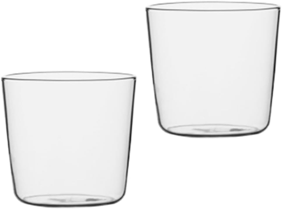 Luxshiny 2pcs Glass Cold Drink Cups Dual Use Lid Household Beverage Carafe for Juice Iced Tea and Elegant Design for Home Kitchen and Parties