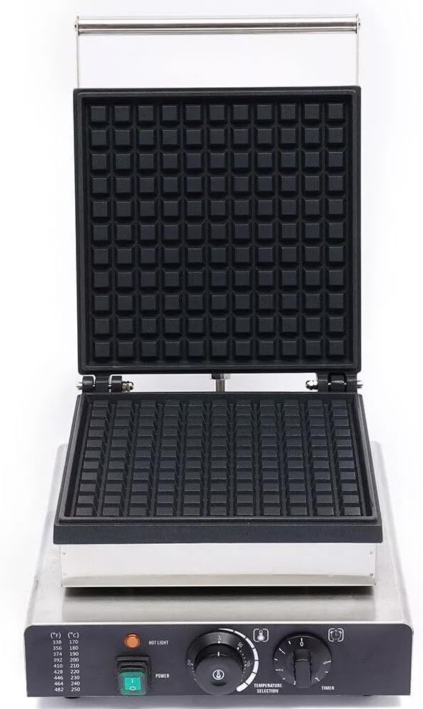 Commercial Waffle Maker Electric Square Nonstick Waffle Making Machine Time and Temp Control for Bakeries, Canteens, Restaurants, Kiosks, Etc