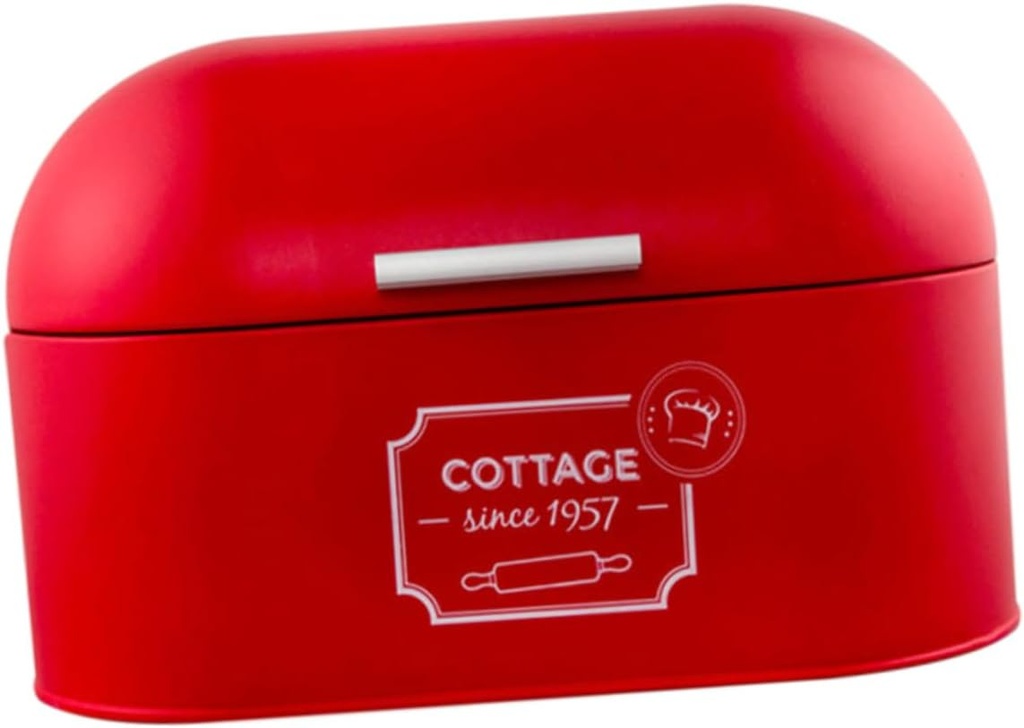 VALICLUD European Style Bread Box Red Multi Functional Food Container for Kitchen Storage and Cosmetics Holder Portable Organizer for Bread Snacks Tea and Daily Essentials