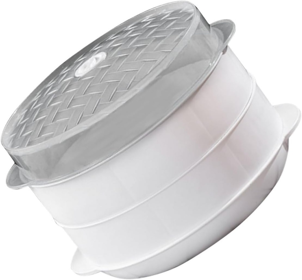 Cabilock Microwave Food Steamer Set Multi-functional Microwave Steamer for Vegetables and Rice Plastic Cooking Container for Quick Meals