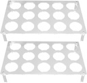 2 Set 15 Slots Coffee Pod Storage Tray, Coffee Pod Organizer, Coffee Pod Holder Flat Acrylic Coffee Pod Holder Coffee Capsule Storage Tray