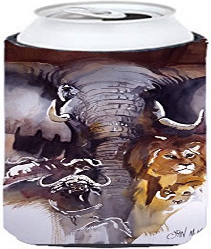 Caroline's Treasures JMK1199TBC Elephant, Lions and More Tall Boy Hugger Can Cooler Sleeve Hugger Machine Washable Drink Sleeve Hugger Collapsible Insulator Beverage Insulated Holder