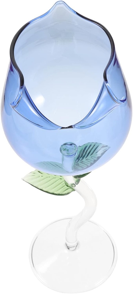 Rose Glasses Set Hand Blown Flower Wine Glasses Creative Goblet for Weddings Birthdays and Anniversaries Elegant Dinnerware for Cocktail Parties