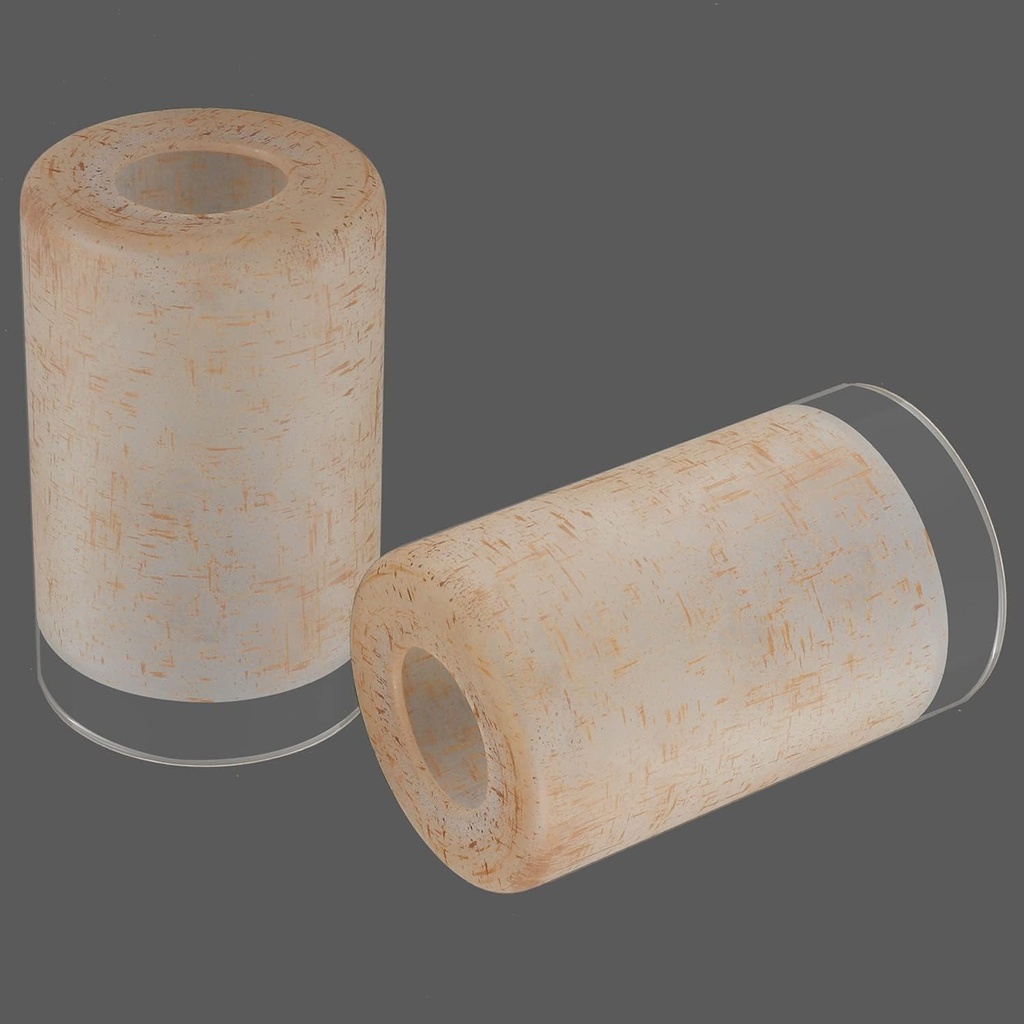 2 Pack Tawny Linen Frosted Glass Shade, Cylinder Light Fixture Replacement Globe or Cover with 1-5/8-Inch Fitter for Chandelier Wall Sconce Pendant Light, G0077