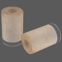 2 Pack Tawny Linen Frosted Glass Shade, Cylinder Light Fixture Replacement Globe or Cover with 1-5/8-Inch Fitter for Chandelier Wall Sconce Pendant Light, G0077