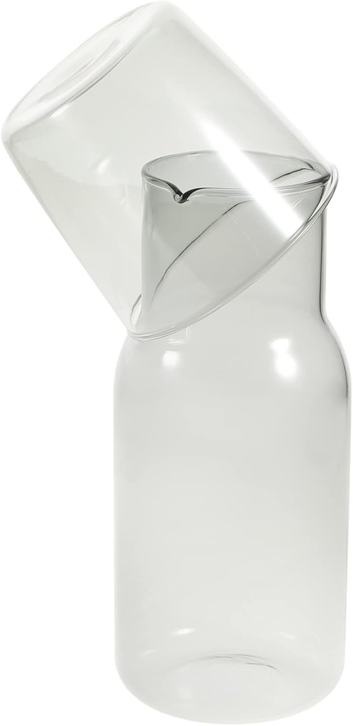 Modern Glass Cup and Kettle Set Heat-resistant Drinking Cup Kit for Tea Milk Hot Water Fashionable Home Accessory