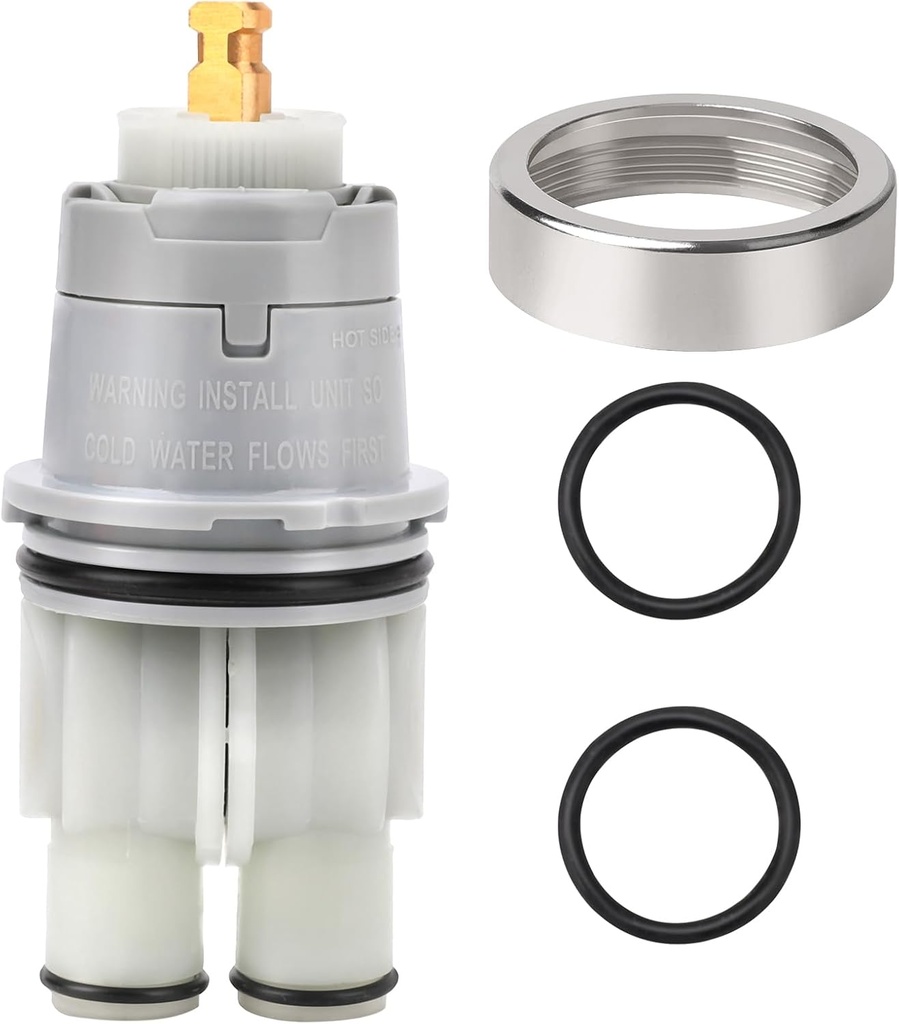 RP46074 Delta Shower Cartridge Replacement for Delta 13/14 Series Single Handle Bath Tub Shower Faucet Universal Delta Shower Valve Cartridge Replacement Parts Repair Kit with RP22734 Bonnet Nut