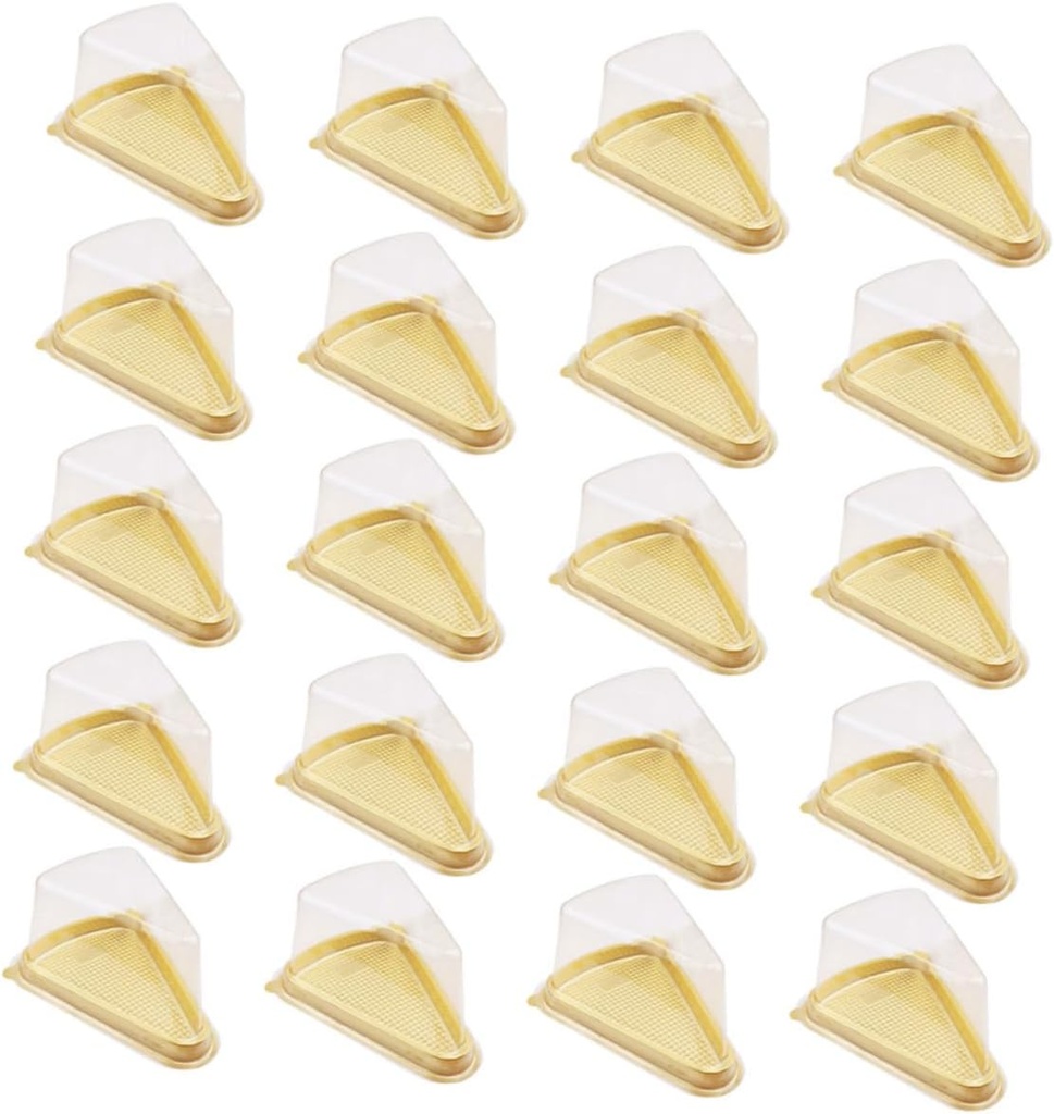 LIFKOME 50pcs Transparent Cake Boxes Safe Pet Plastic Mousse Packaging for Sandwiches Deformation Resistant for Bakery and Dessert Presentation