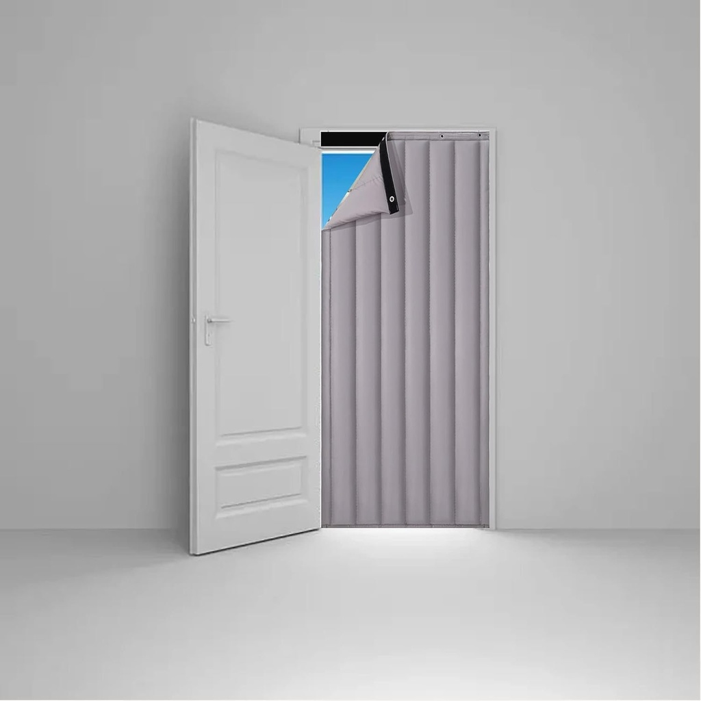 Sound Dampening Blanket for Door and Window,Thermal Insulated Door Curtain,Noise Barrier Soundproof Curtains for Doorway,Heavy Duty Cold/Hot Protection Door Screen,Weatherproof, Windproof ( Color : Gr