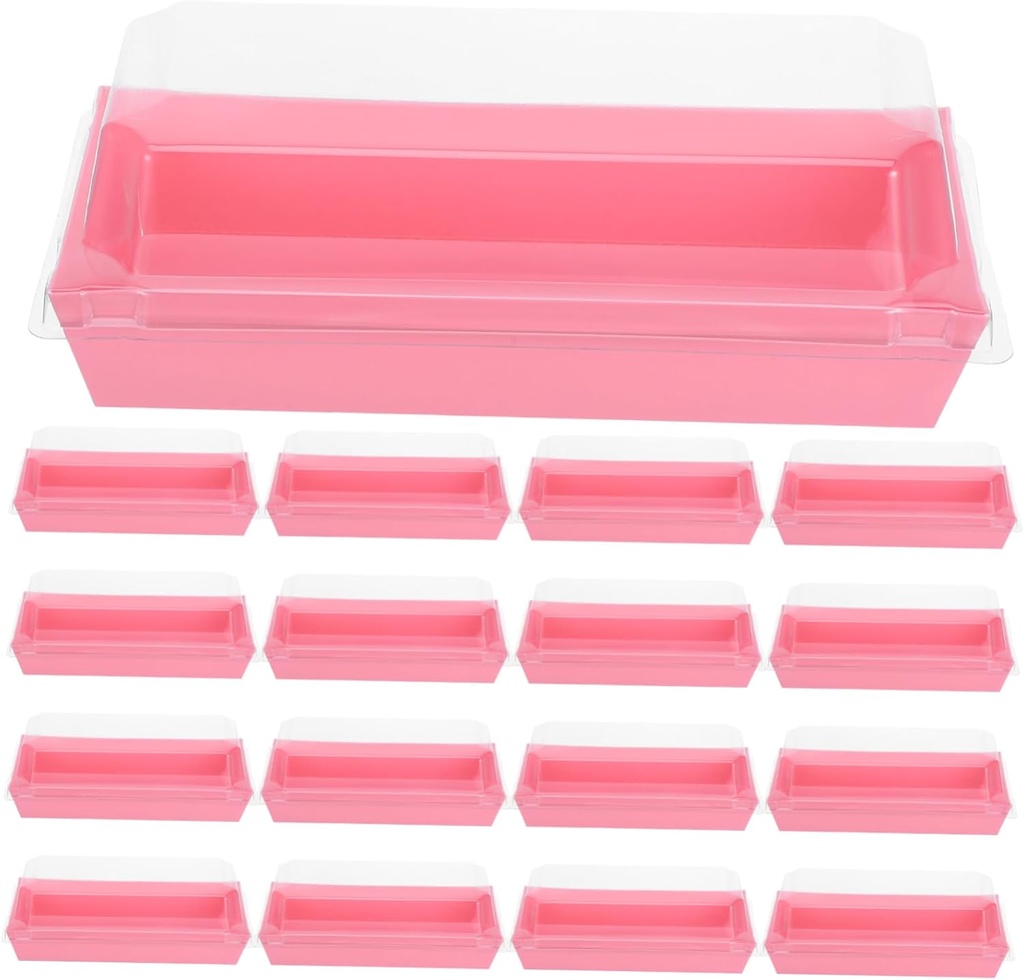 Unomor 50pcs Versatile Plastic Baking Packaging Box Lids for Sandwiches Bread Pastries and Charcuterie