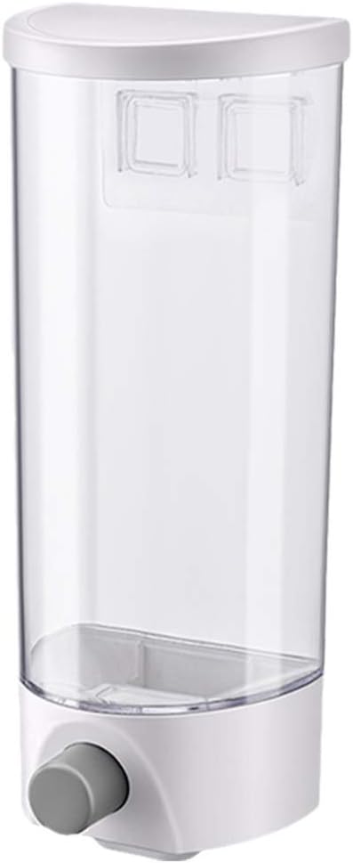 Kichvoe Rice Dispenser Wall Mount Dry Food Dispenser Grain Storage Container Cereal Dispenser Rice Bucket Storage Tank Grain Canister Food Organizer for Home Kitchen 1.5L