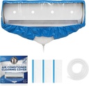 Mini Split Cleaning Bag | 360 Waterproof Design | Fits Systems 27in - 39in Long | Mini Split Cleaning Kit Includes Overspray Guards and Drain Hose