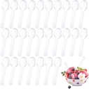 500Pcs Mini Spoons for Desserts, XJMWXHFC Clear Plastic Spoons, Disposable Clear Tasting Spoons, Small Dessert Spoons for Jelly Pudding Yogurt Ice Cream Desert Cake Appetizer (3 Inch)