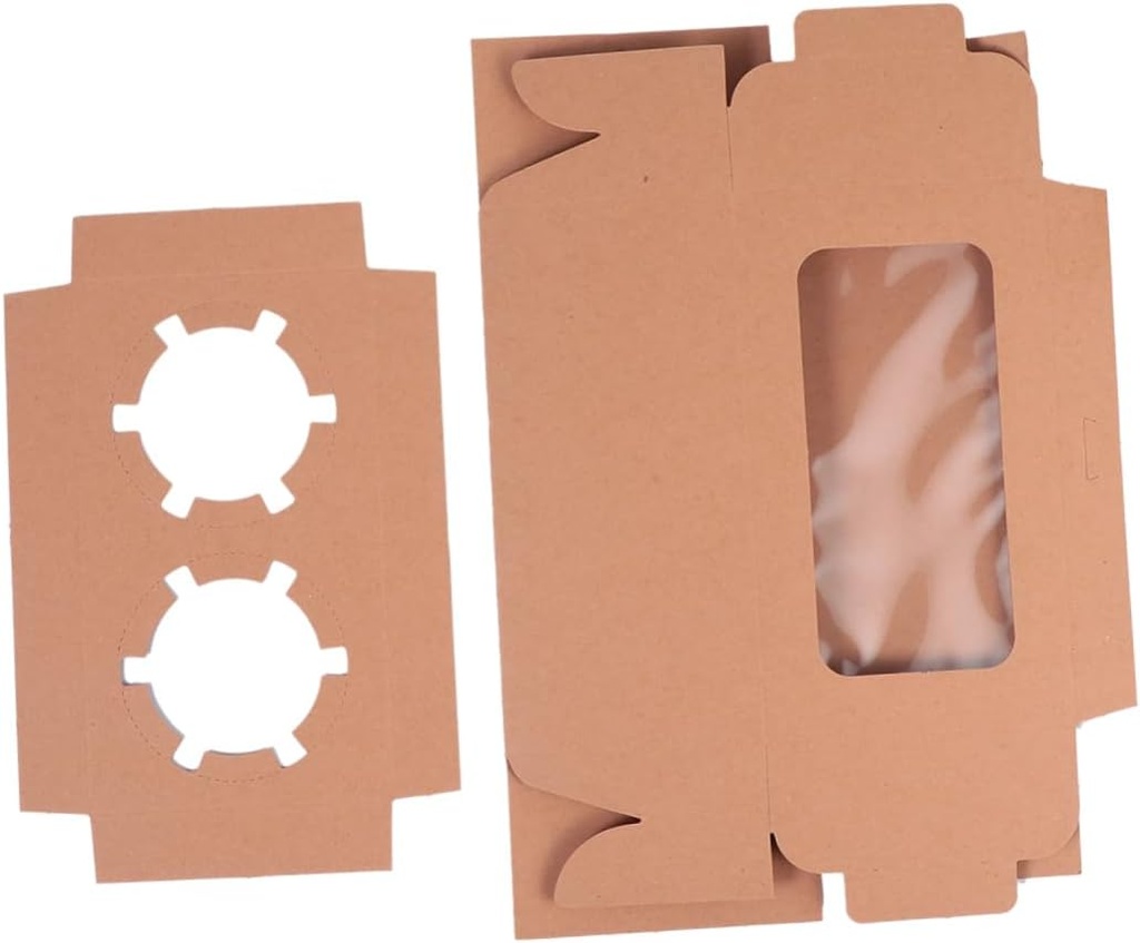 Mikinona 10pcs Tart Box Decorative Cake Wrapping for Showers Birthday Parties and More Dessert Container for Muffins and Cookies Simple Design and Open Window for Easy Viewing