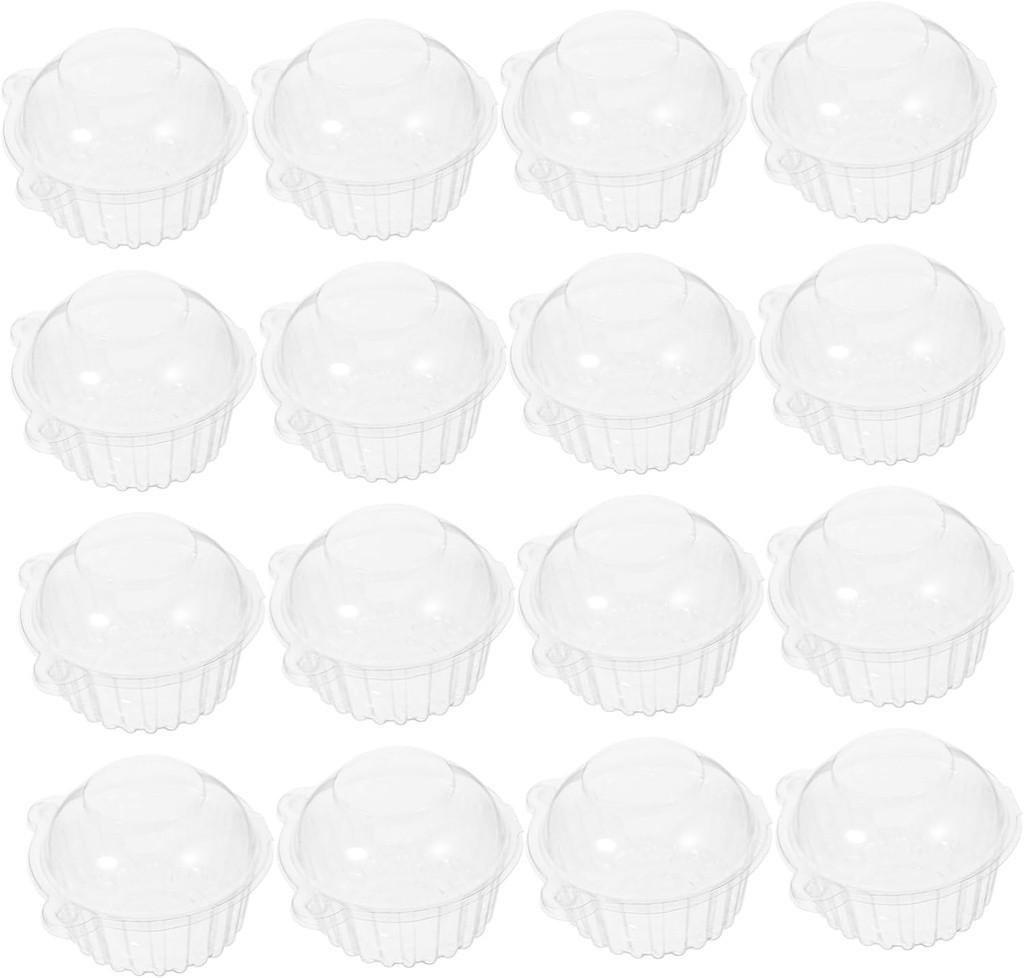 50Pcs Clear Cupcake Boxes Multi Function Dessert Containers for Muffins Pastries and Treats Safe Pet Material for Parties Birthdays Weddings and Showers
