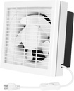 6" Shutter Exhaust Fan, 258CFM Window or Wall Mount Ventilation Fan for Greenhouse, Attic, Garage, Bathroom, Kitchen