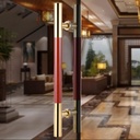 Sliding Door Handles Interior Exterior Door, Wooden Door Barn Door Entry Handle Pull Bar, Two-Sided Glass Shower Door Grab, Paint Finish *90cm (120cm(47 1/4")*90cm)