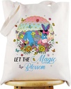 WZMPA Donkey Tote Bag Movie Fans Gift Let The Magic Blossom Reusable Grocery Bag Cartoon Merchandise