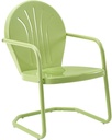 Crosley Furniture Griffith Outdoor Chair, Retro Metal Patio Chairs for Dining, Porch, Deck, Balcony, Key Lime