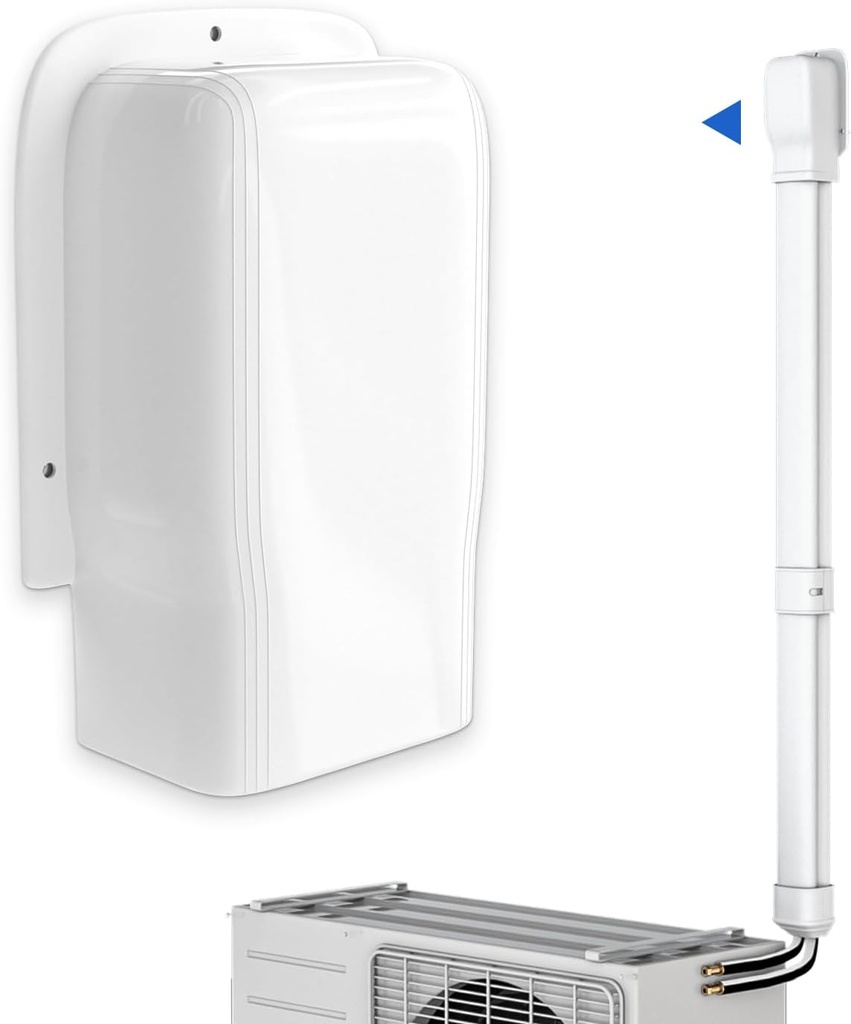 3'' Width Entry Wall Cover, PP Mini-Split Line Set Cover Accessories for Ductless Mini Split, Central AC and Heat Pumps