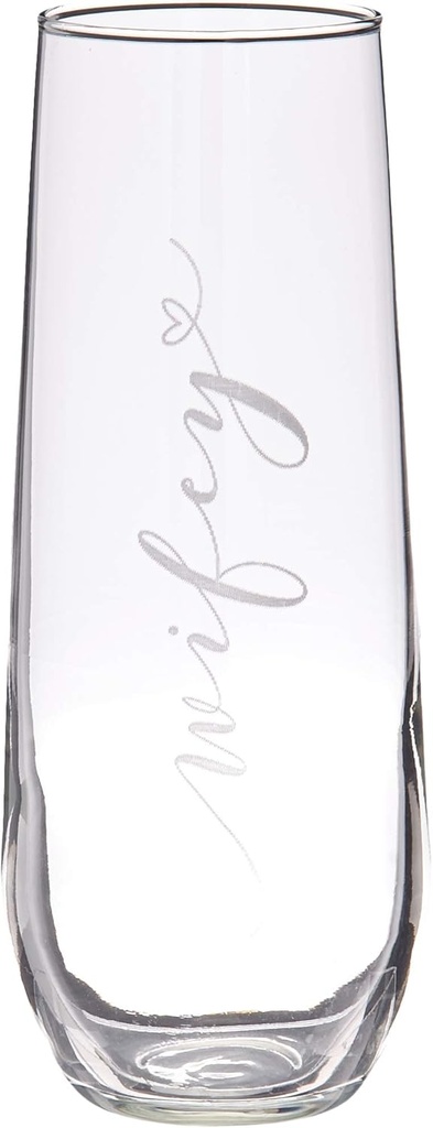 Wifey & Wifey Stemless Champagne Flutes
