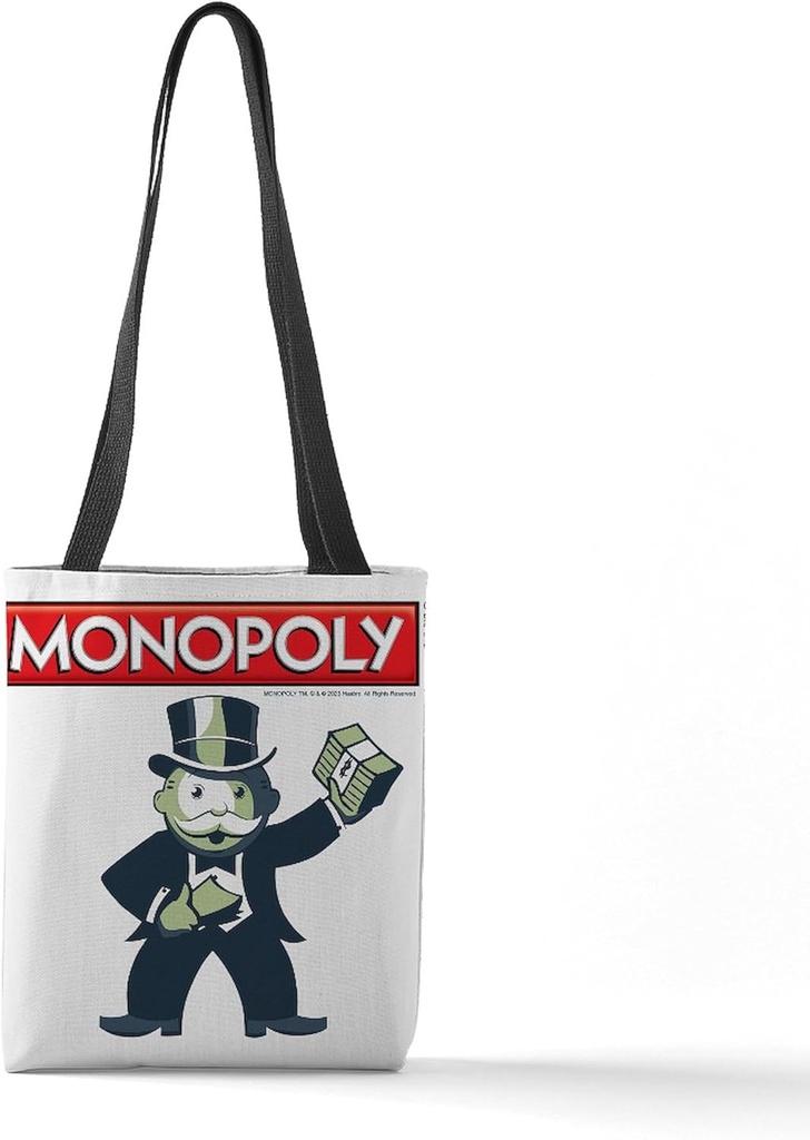 CafePress Mr. Monopoly Cash Stacks 13"x13" Reusable Grocery Shopping Sling Tote Bag
