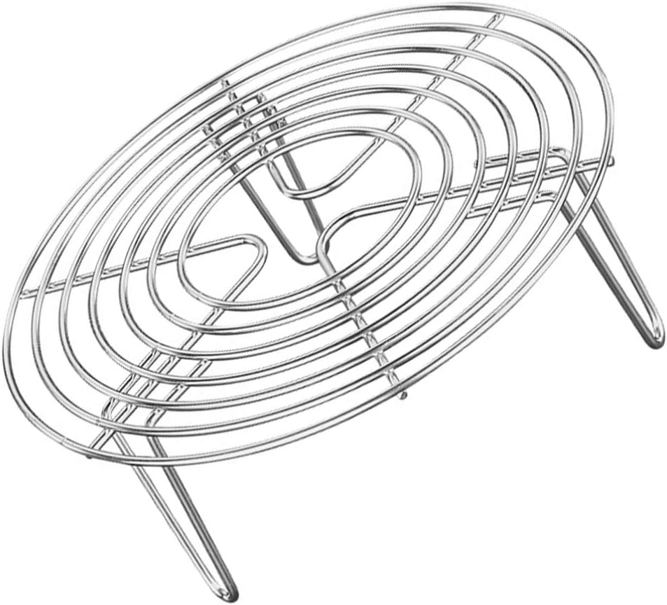 Angoily Round Steaming Basket, Stainless Steel Steamer Rack Steel Trivet Steaming Rack, Kitchen Cooling Rack Steamer for Food, Steam Rack for Pot Grilling Rack - Cooking Stand Steam Rack