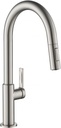 KRAUS Oletto Single Handle Pull Down Kitchen Faucet in Spot Free Stainless Steel, KPF-2820SFS