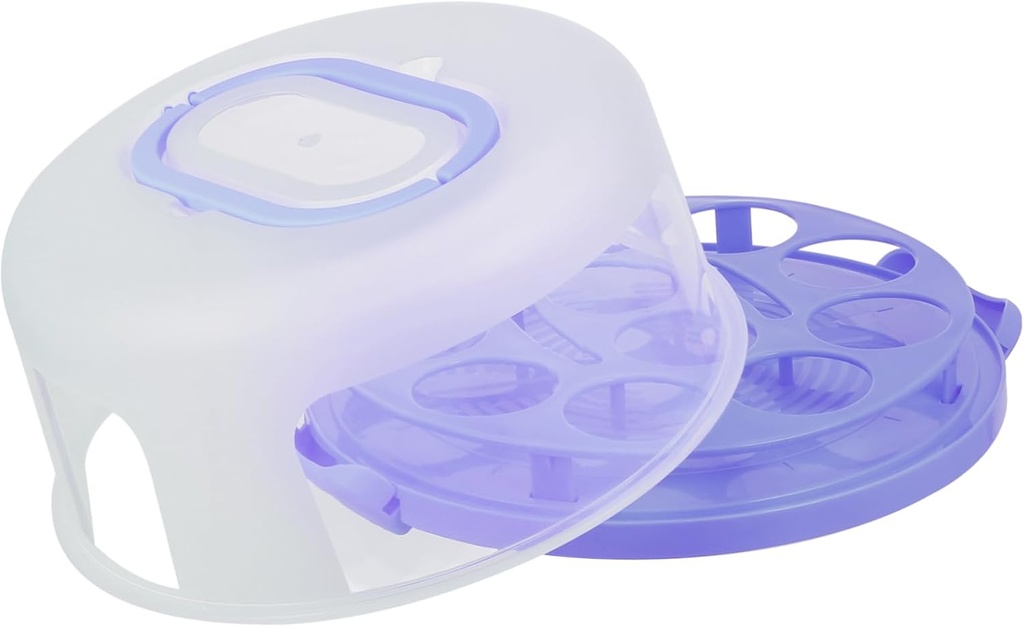 Healifty 1Pc Cake Storage Case with Handle Portable Dessert Carrier for Cakes Cupcakes Cookies Transparent Design