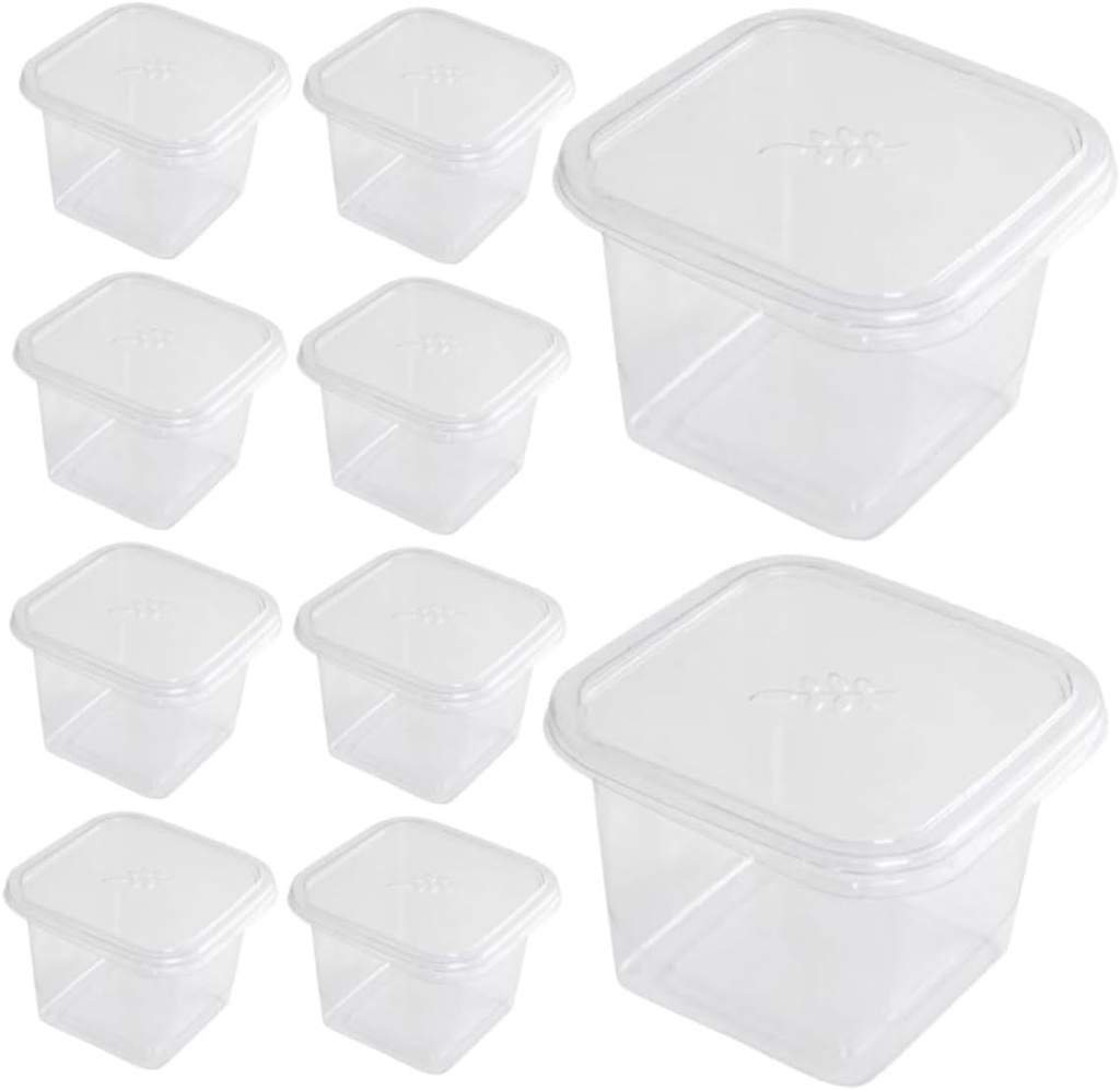 OUNONA 50pcs Clear Cake Box Muffin Holders Dessert Containers for Bakery Pastry Cookie Packaging Safe Portable Bakery Boxes for Parties Family Use