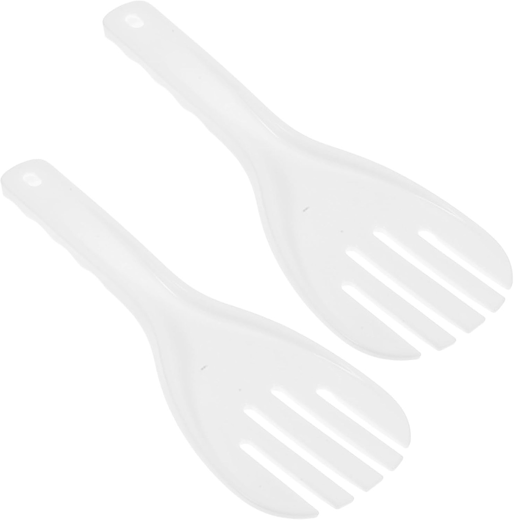 2pcs Nonstick Rice Spoon Paddle Heat Resistant Thickened Plastic Rice Serving Scoop Nonmetal Cooking Utensils for Household and Food Service