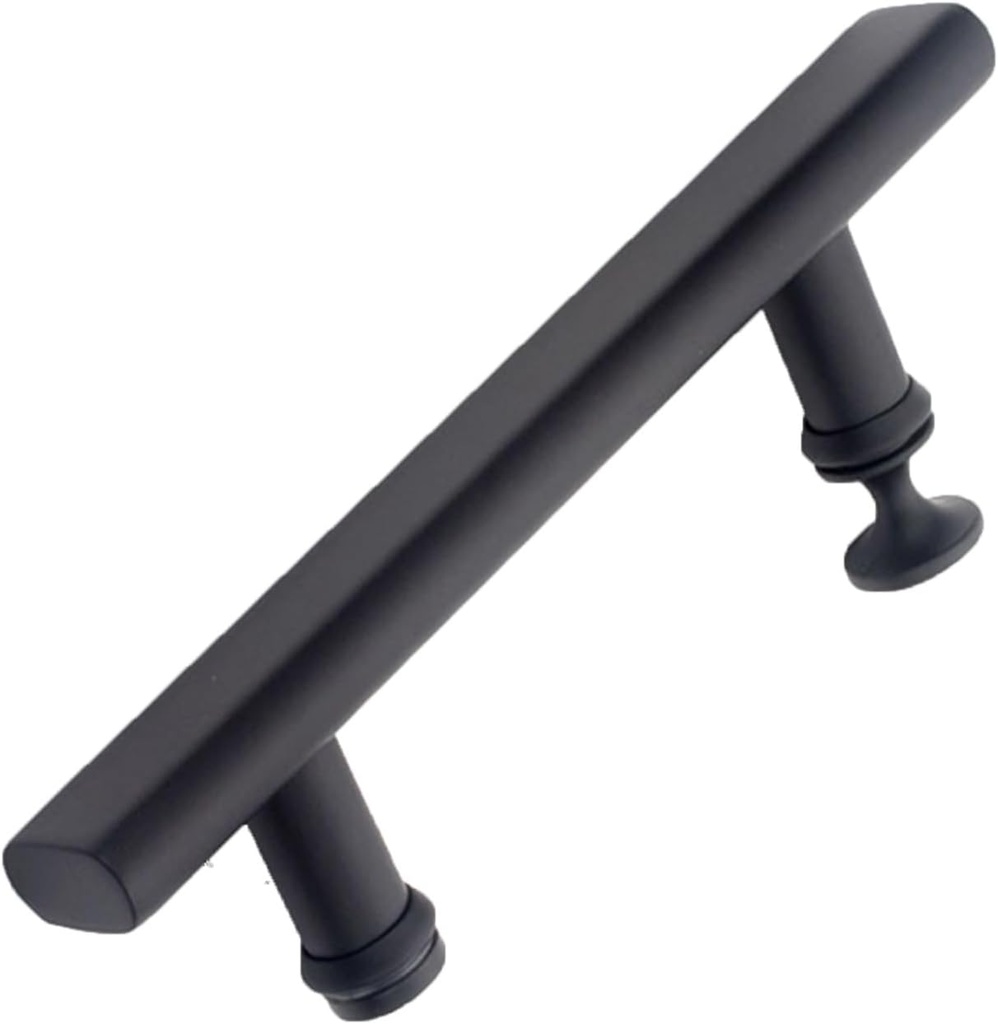 Black Stainless Steel Shower Door Handle Sliding Barn Door Handle with Plastic Knob Shower Enclosure Parts Replacement for Shower Enclosure(Pitch-400mm)