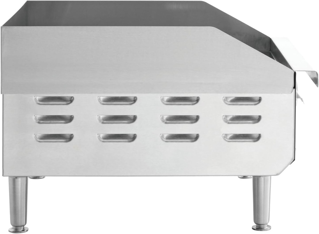 Kratos 16" Commercial Electric Countertop Griddle, Flat Top Stainless Steel Grill for Restaurants, 120V, 1750W (29M-005)
