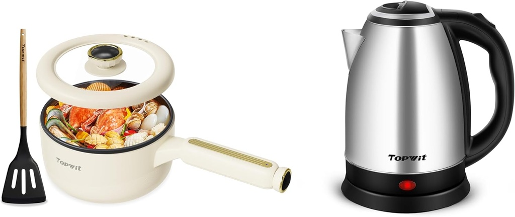 TOPWIT Stainless Steel Electric Kettle & 2.0L Electric Pot