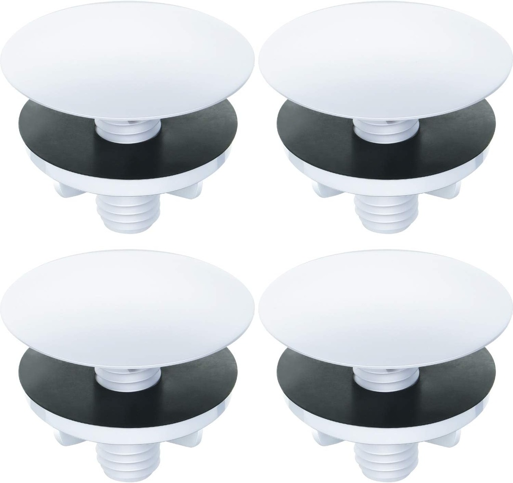 WILLBOND 4 Pieces Kitchen Sink Hole Cover Faucet Cap Kitchen Sink Tap Hole Plate Stopper Cover Blanking Metal Plug