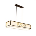 WHL Chandelier, Ceiling Light, 4 Lights Chinese Style Chandelier Shade, E27 Base Semi-Recessed Ceiling Light,100X30X26Cm