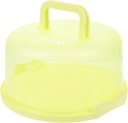 DOITOOL Round Cake Carrier with Lid and Handle, Plastic Cake Container with Lids for Easily Hold and Transport Cakes Pies, Cupcakes, Travel Portable Cake Holder Fits 8 Inch Cake (Green)