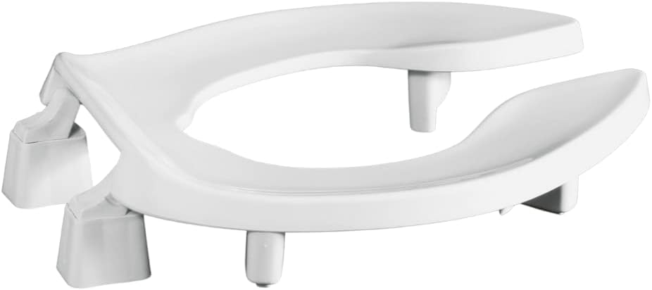Centoco 3 inch Raised Toilet Seat for Seniors, Elongated, Open Front No Cover, Plastic, Made in the USA, 3L1500STSCC-001, White